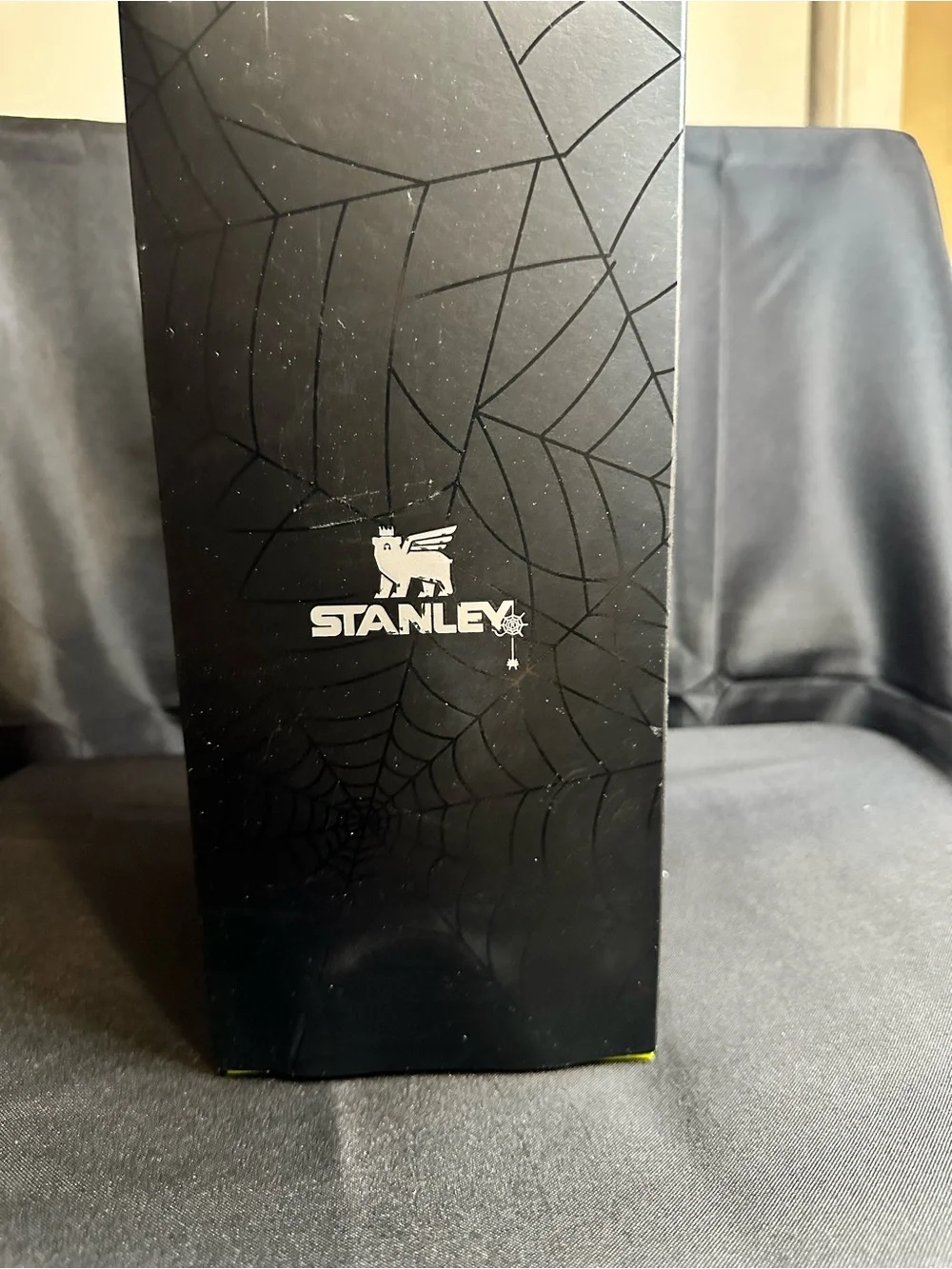 Stanley Black Tumbler with Neon Green Lid - Picture 3 of 4